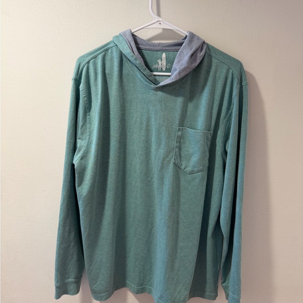 johnnie-O Sea Green Hoodie Shirt
